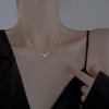 Geometric Irregular V-shaped Necklace Women's Senior Design Sense Niche Simple Clavicle Chain Versatile Temperament Internet celebrity accessories