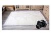 White Imitation Wool Plush Carpet for Bedroom & Living Room