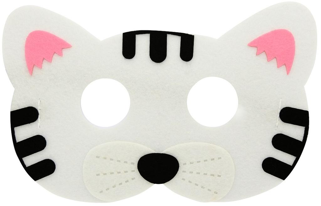 Filzmaske Kätzchen Katze Kostüm Verkleidung 18x12cm