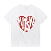 Mitski Tričko s grafickým logem srdce Unisex Street Hip-hop Pár Móda Trendy Topy Léto Krátký rukáv Pohodlné Tričko Muži Ženy