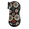 Hanging Flower Print Eyeglass Case Lips Print Soft Reading Glass Pouch Leather Water-resistant Sunglasses Storage Bag Women