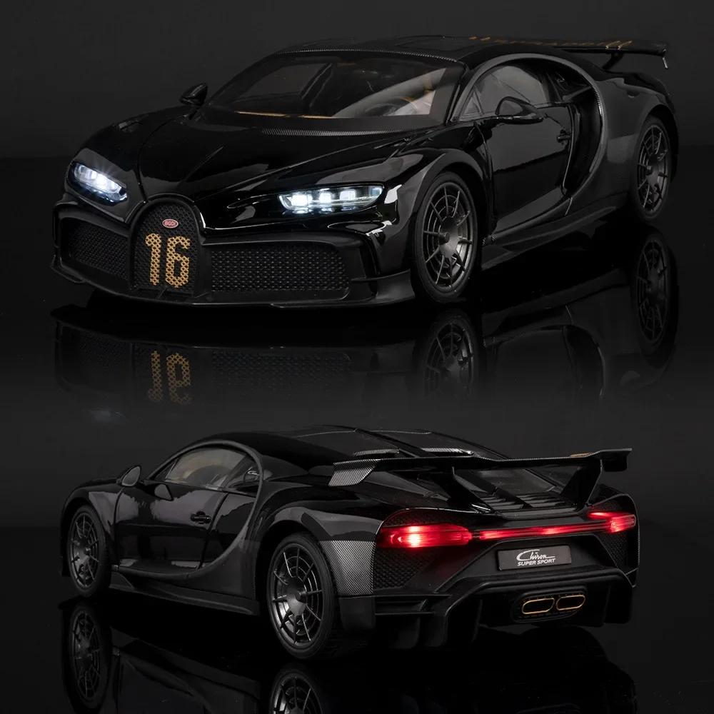 Große Größe 1:18 Bugatti Chiron Supercar Modell Colletable Miniatur Voiture Wohnkultur Druckguss Spielzeug Fahrzeug Kinder Junge Spielzeug Geschenk