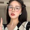 Myopia Glasses 0 To -600 Retro Round Photochromic Myopia Glasses for Women Men Ultralight Blue Light Blocking Computer Eyeglass