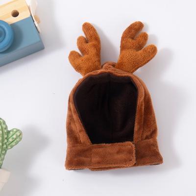 Hundehut, Haustierhut, Weihnachtsgeweih, Klettverschluss, für Teddy, Französische Bulldogge, Zwergspitz, süßes, lustiges und spaßiges Kostüm für Herbst und Winter