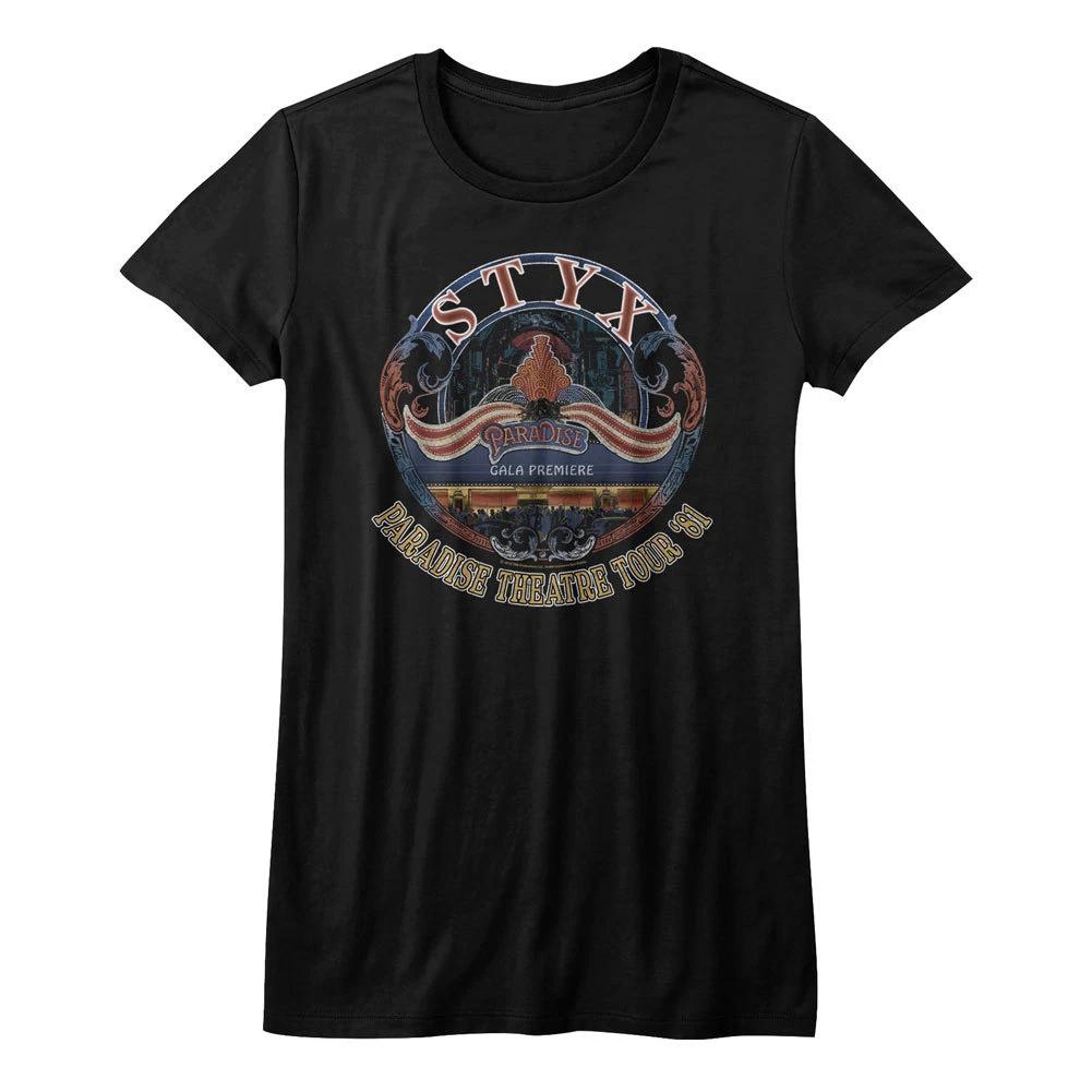 Styx Paradise Theatre Tour 81 Women s Fitted T Shirt Rock Music 4XL
