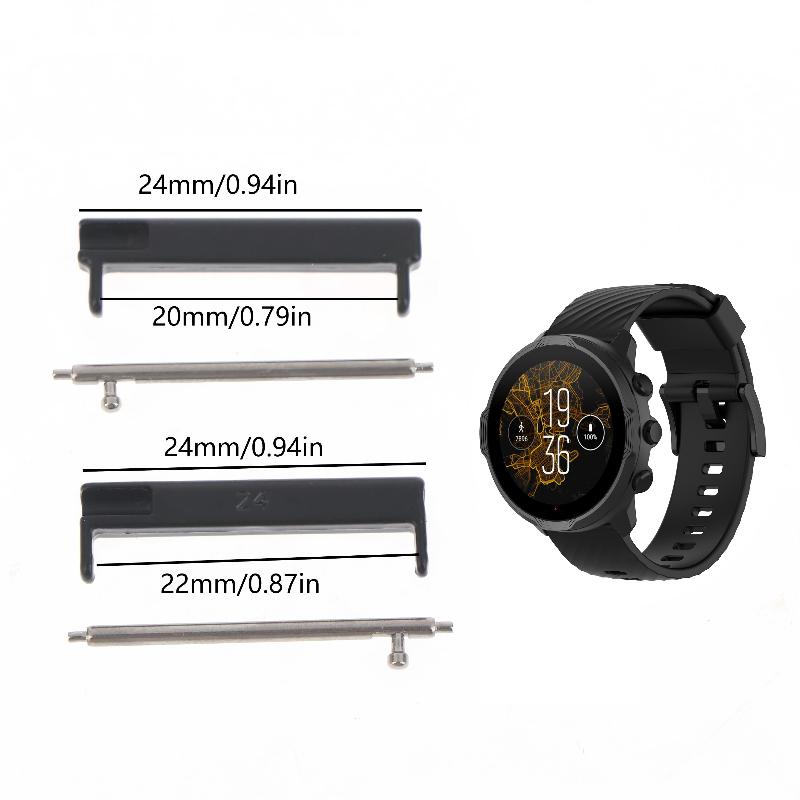 1 Para adapterów do opaski na nadgarstek 24 mm na 22 mm/20 mm do smartwatcha 7/9/D5I Akcesoria Złącze zamienne do smartwatcha