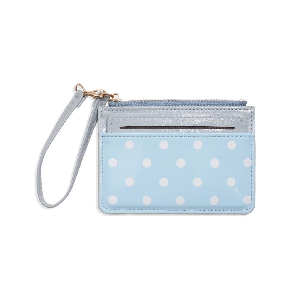 Ultra Light Polka Dot Card Holder Ultra Slim Women Mini Wallet Minimalist Coin Purse Evening Out