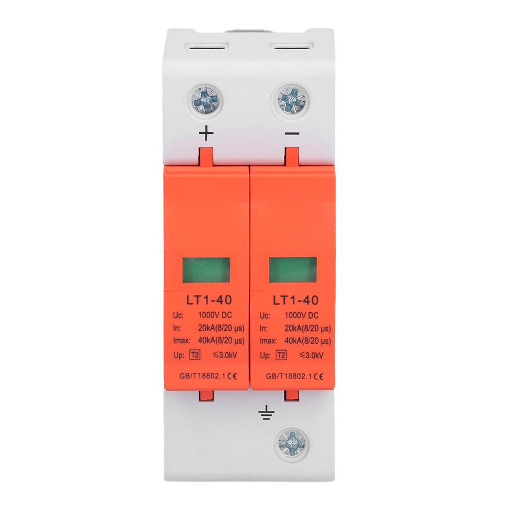 Voltage Surge Arrester Device 2P Protective DC Photovoltaic Protector 20‑40KA 1000V LT1‑40