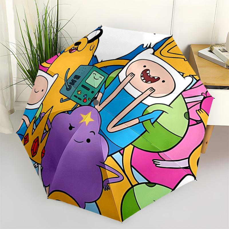 

1pc Adventure Time Automatic Open/Close Umbrella - Compact Travel Umbrella with 8-Rib Durable Frame yy251023079