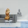Majestic Lion Buddha Sculpture Collectible Tabletop Ornament Artistic Figurine Decorative for Office