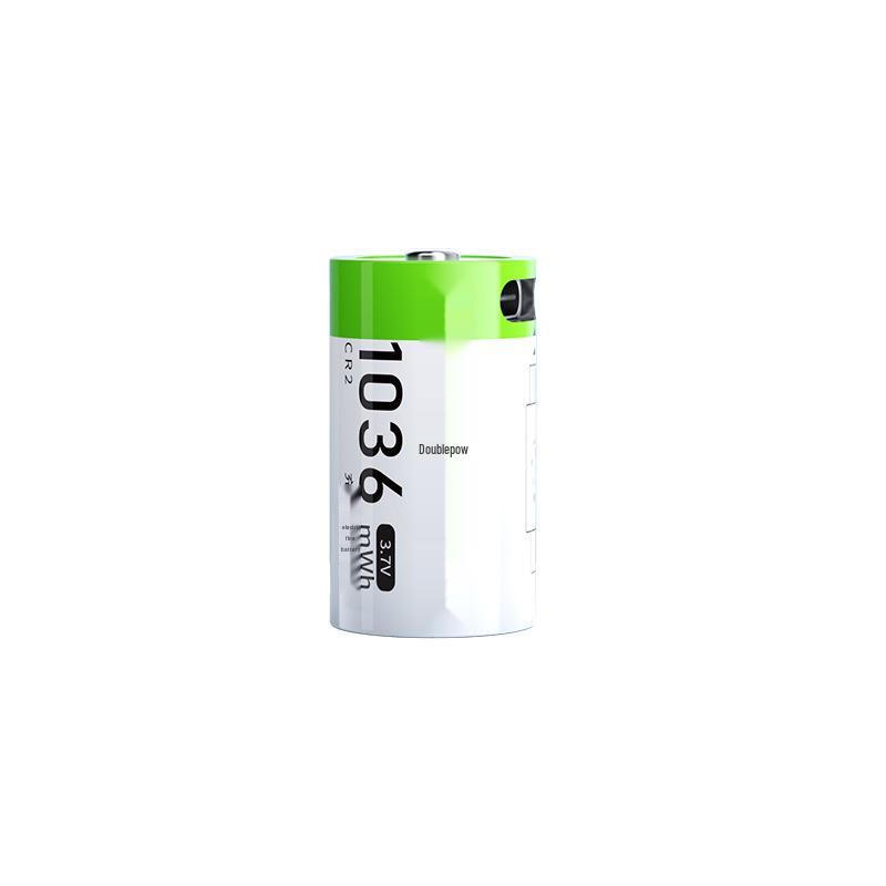 3.7V High-Capacity CR2 Rechargeable Lithium Battery with USB Type-C Charging for Cameras and Flashlights