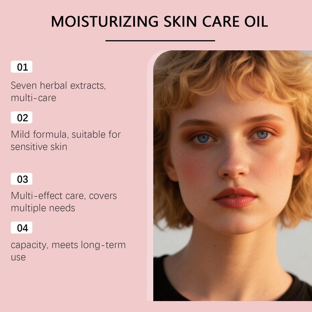 Skin-nourishing And Moisturizing Oil, Soothes And Brightens The Complexion. Suitable For Sensitive Skin. Facial Care Oil.50ml