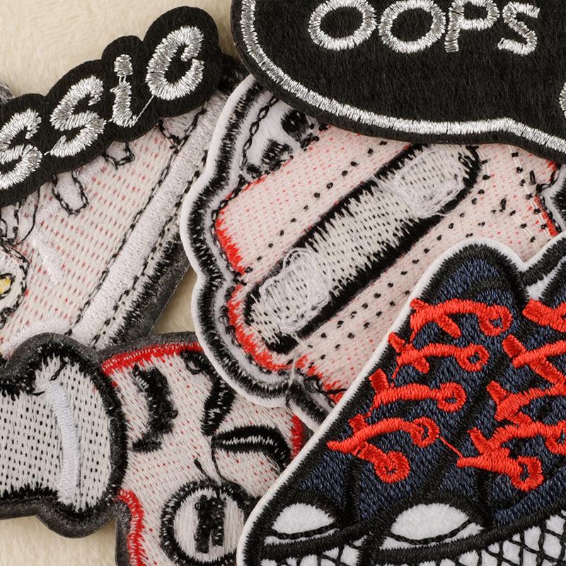 Cartoon Letter Embroidery Iron-On Patch for Shoes and Scrapbooks