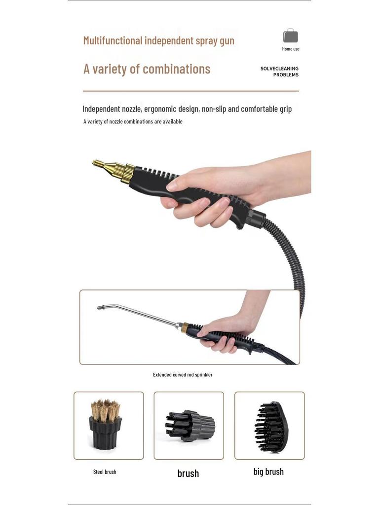 High-Pressure Steam Cleaner 2500W for Kitchens and Fabrics