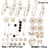 Gold Socks Charm Brooch: Shiny Jewelry Pin and Safety Pin for Sock Accessories