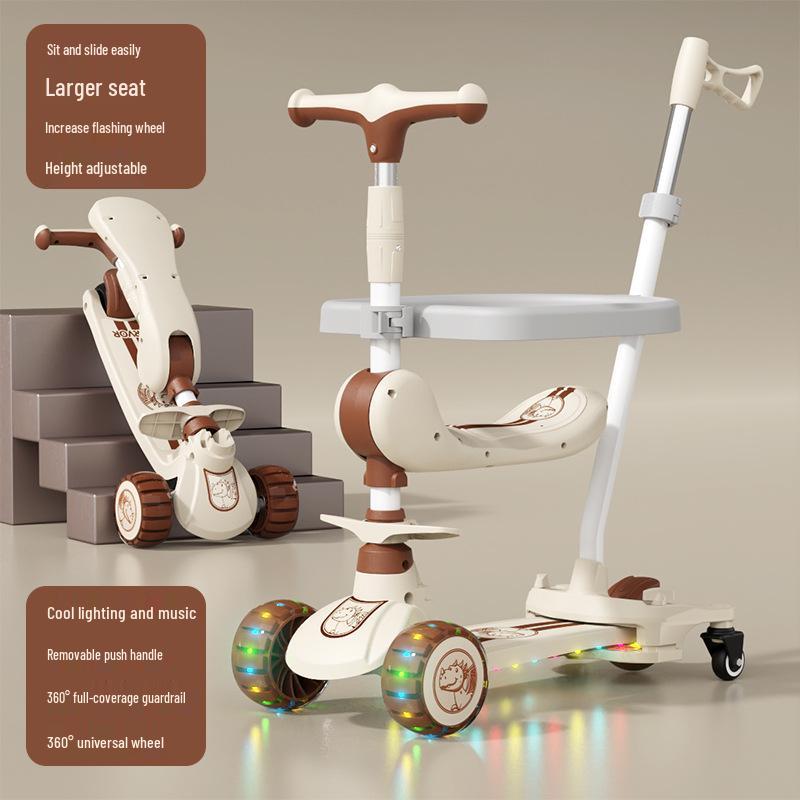 Skládací dětská koloběžka pro věk 1-6 let - Perfektní narozeninový dárek