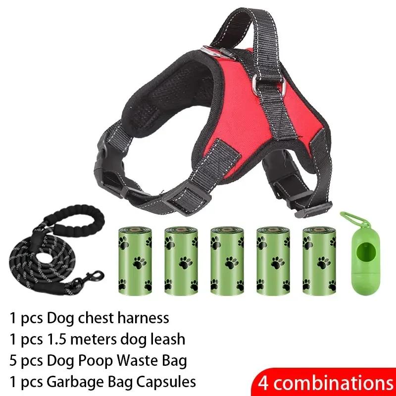 Dog Harness Leash Set Adjustable Pet Chest Strap For Small Medium Dogs Outdoor Dog Walking Chest Strap Pets Supplies