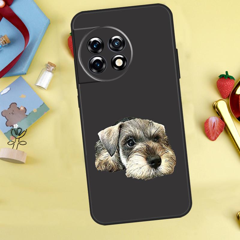 Miniature Schnauzer Dog Art Case For OnePlus 13R 12R 13T 15 13 12 11 10 9 10R 10T 8T Nord 5 CE 4 2 3 Lite N20 N30 Cover
