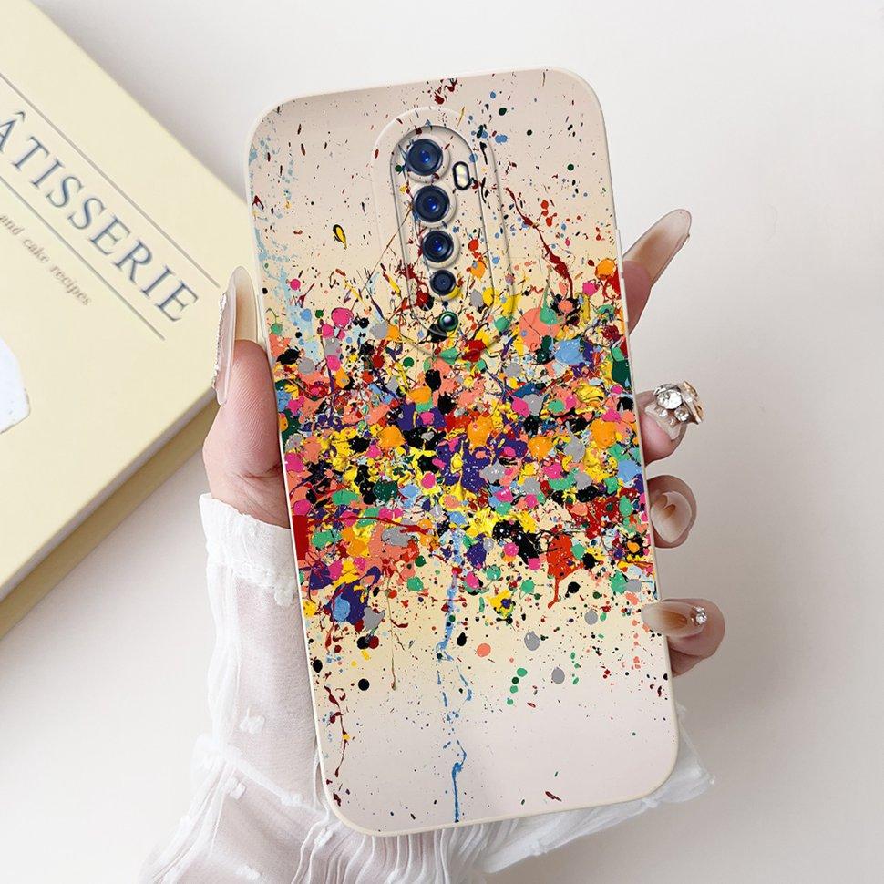 For Oppo Reno 2 2F Case Cute Rabbit Painted Cover Soft Silicone TPU Phone Cases For Oppo Reno2 F Reno 2F Back Cover Funda