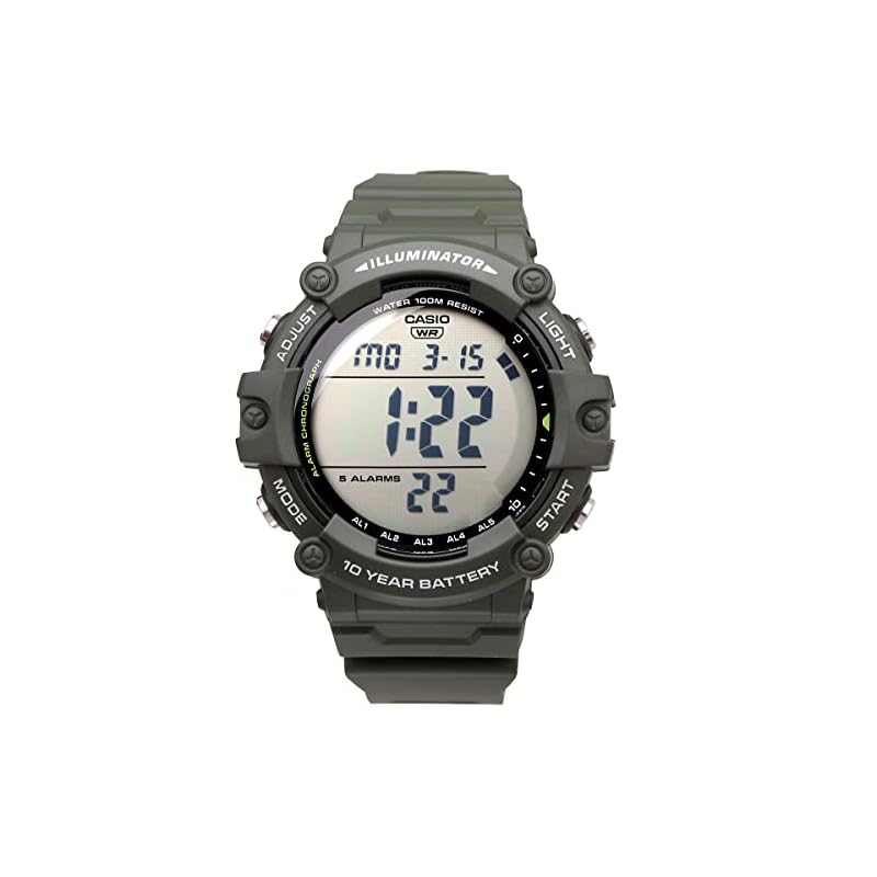 [Casio] CASIO Standard Digital Watch AE-1500WHX-3AV Long Strap Men's Cheap Casio Military Green Overseas Model [Used]