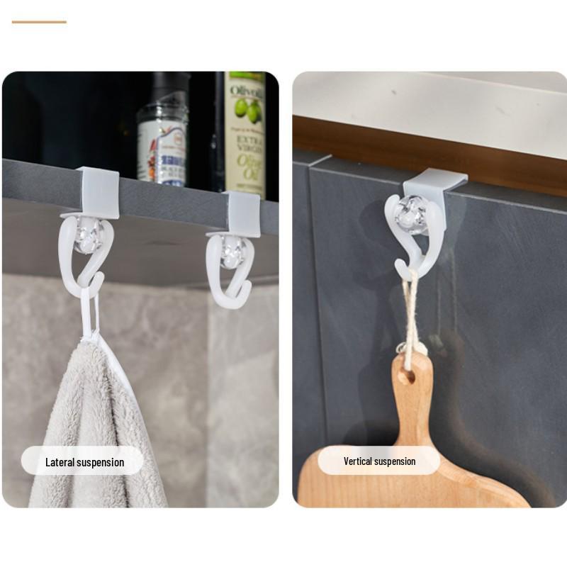Wall-Mounted Kitchen Trash Bag Holder Hook for Cabinet Doors