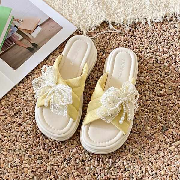 Fashion Shoes Summer Clogs Woman House Slippers Platform Slides Butterfly-Knot Fashion Beach Luxury Soft Butterfly-knot Shoes Woman 2025