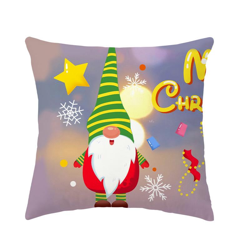 Limited Christmas Cartoon Cute Santa Claus Pillow Cover Cross-Border Christmas Tree Cushion