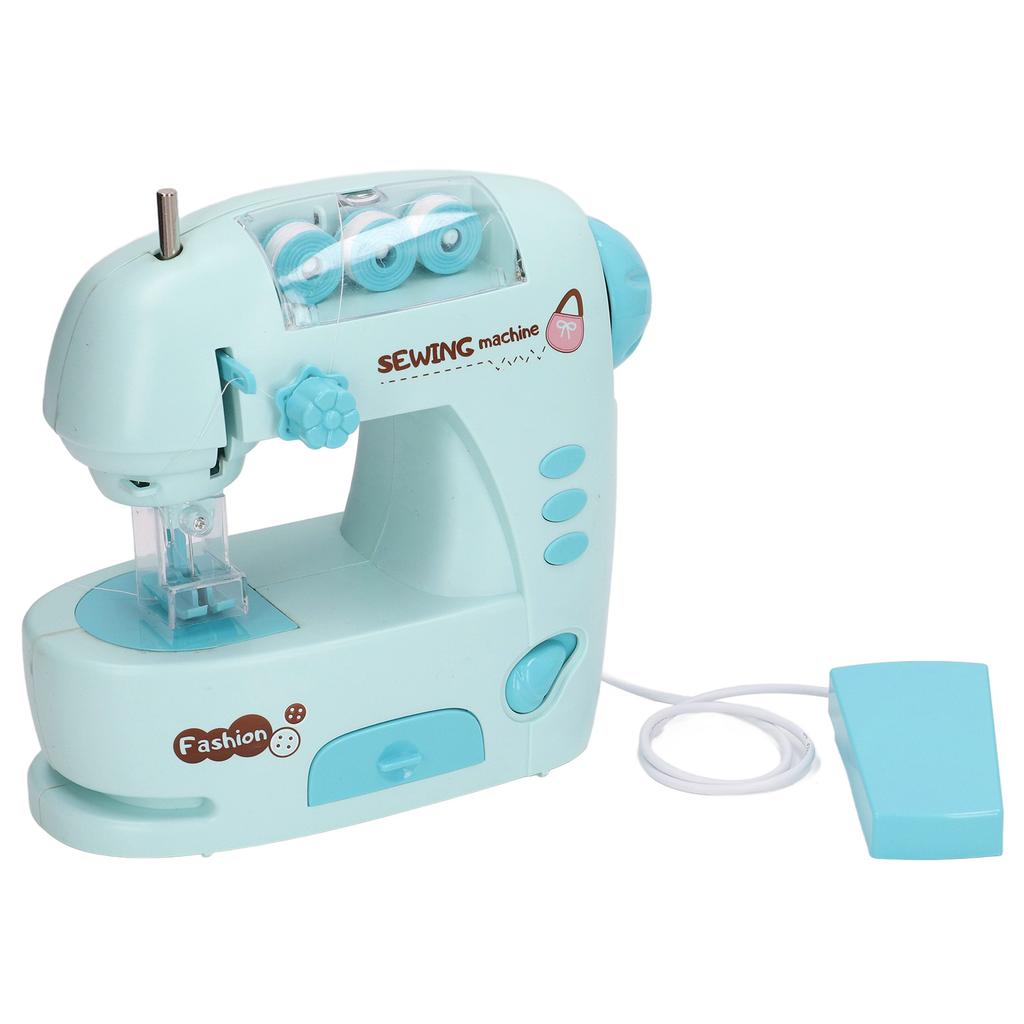 Children Electric Sewing Machine Toy with Threader Ruler Interesting Small Electric Sewer Toy for