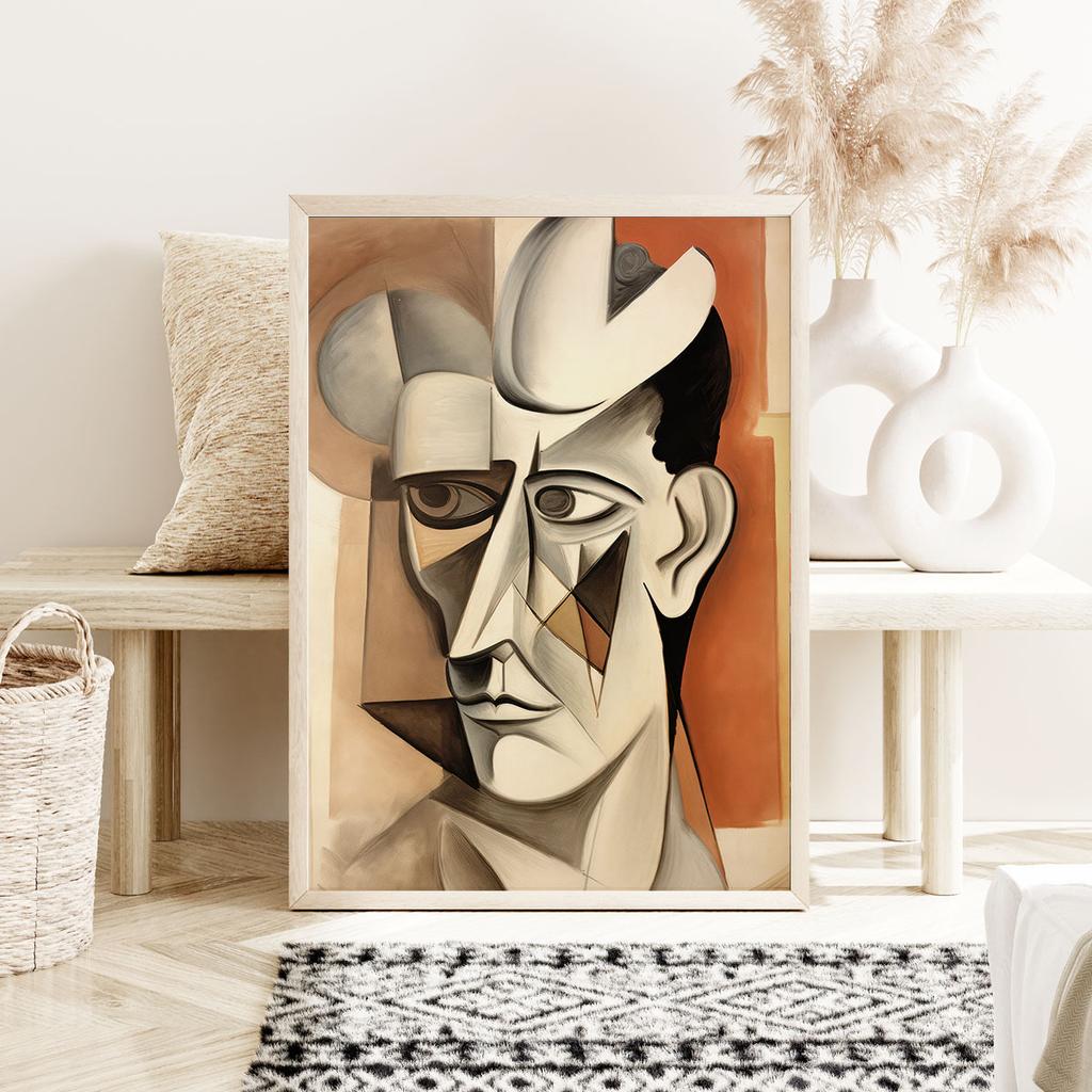 Plakat portret abstrakcja kubizm