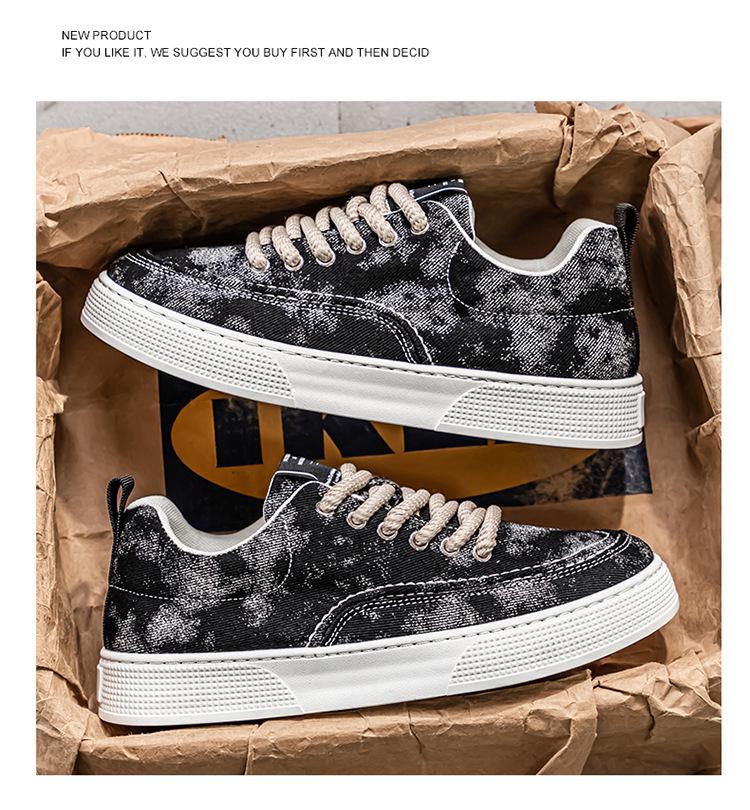 2025 Autumn Men's Trendy Canvas Shoes - Comfortable, Non-Slip, Wear-Resistant, and Breathable.