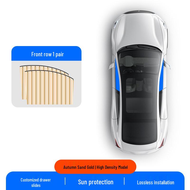 Magnetic Car Window Sunshade Blackout Curtain for Heat Insulation and Privacy