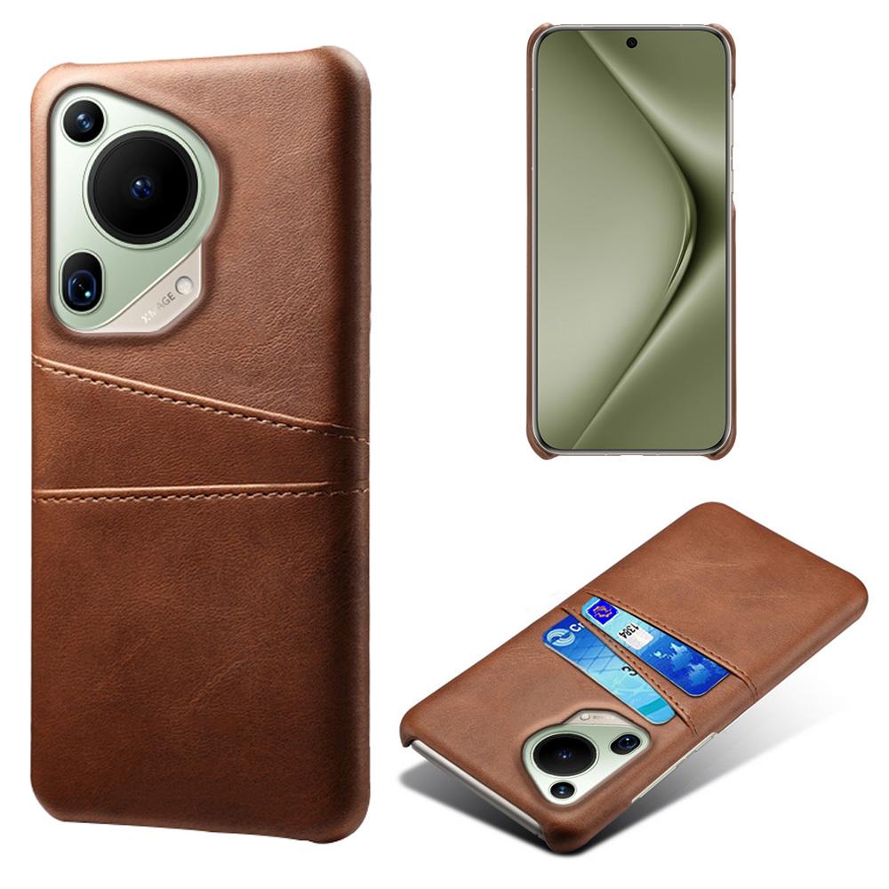 For Huawei Pura 70 Ultra Case with Dual Card Slots PU Leather + Hard PC Shell Ultra Thin
