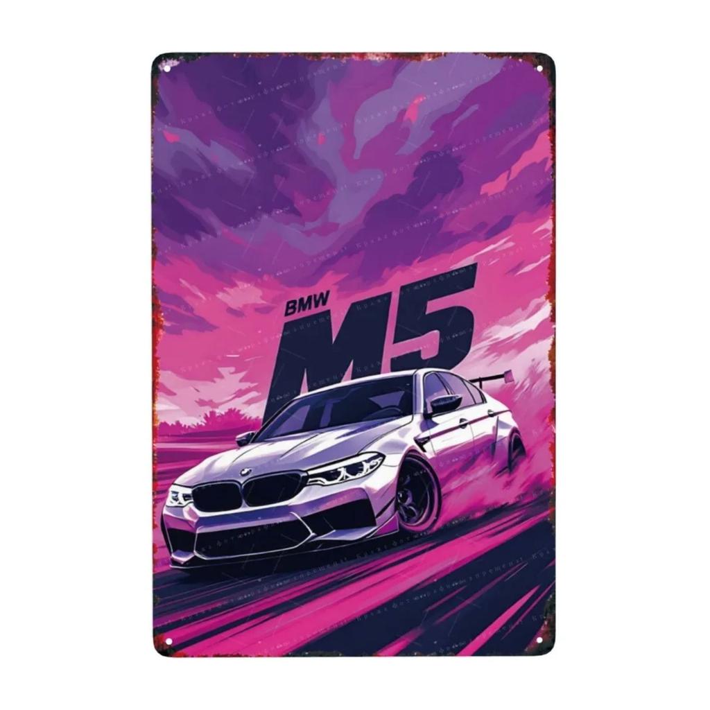 Metal Interior Sports Car Nameplate 20x30cm