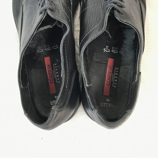 Germany Lloyd Leather Swirl Moccasin 10F 28.5 Black Dress Shoes Business(USED)