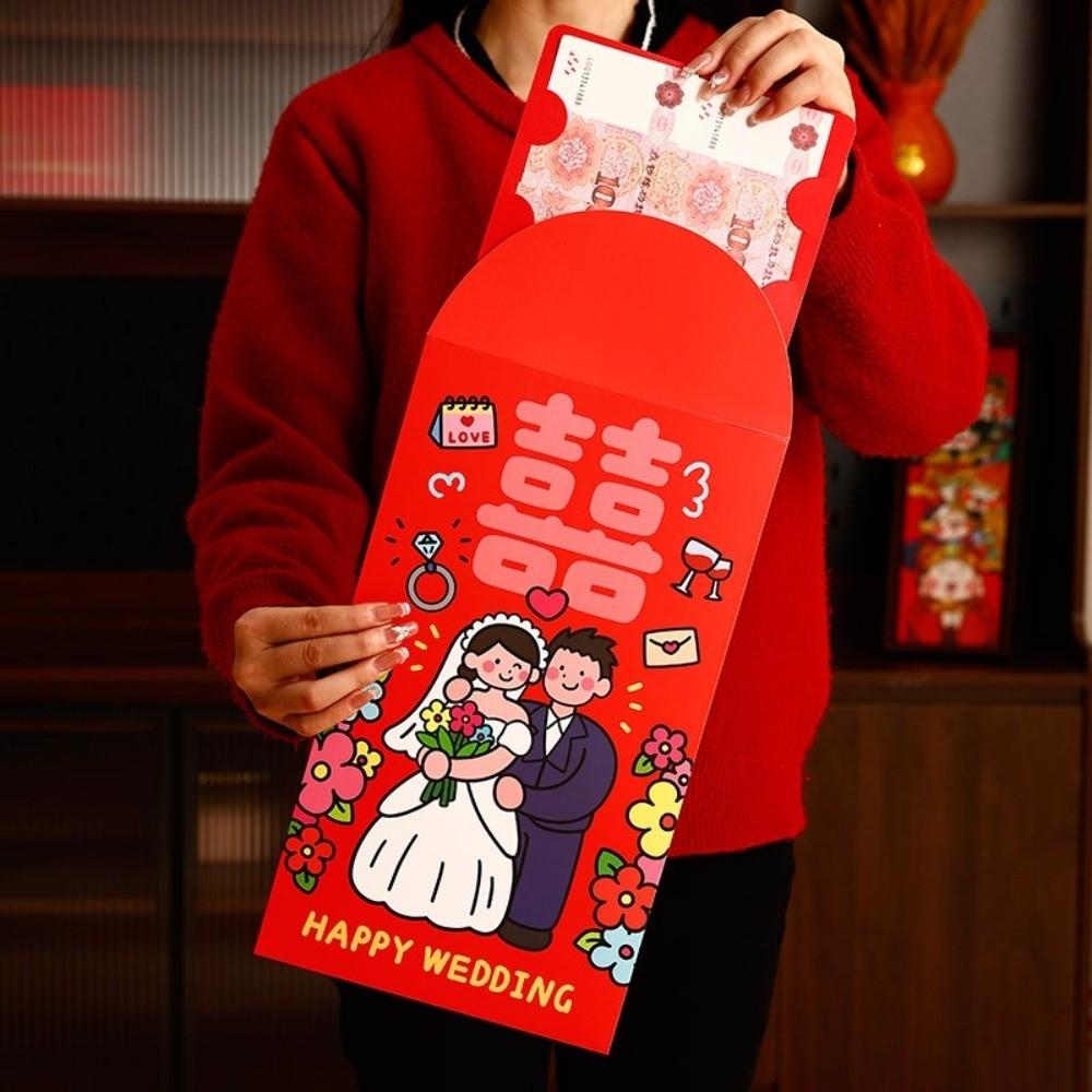 Cartoon 2026 Horse Year Red Envelope Traditional Paper New Year Money Envelope Chinese Style Blessing Bless Fortune Pocket