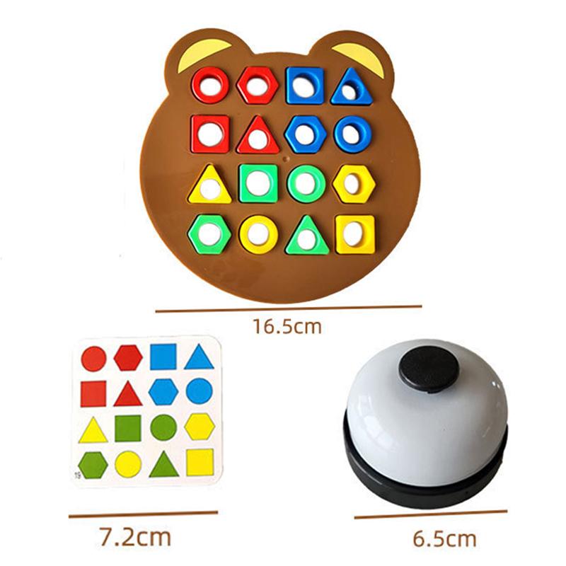 DIY Kid 3D Geometric Shape Color Matching Toy Montessori Brain Games for Children Sensory Parent-Child Interactive Game Boy Girl