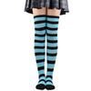 Farbig gestreifte Strümpfe Japanische Overknee-Socken Mode Damen Warmhalten Socken Sexy Schlank Lange Socken Schwarz Weiß gestreifte Strumpfwaren