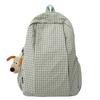 Plaid Women's College Style Backpack Large Capacity Junior Senior High School Student Schoolbag