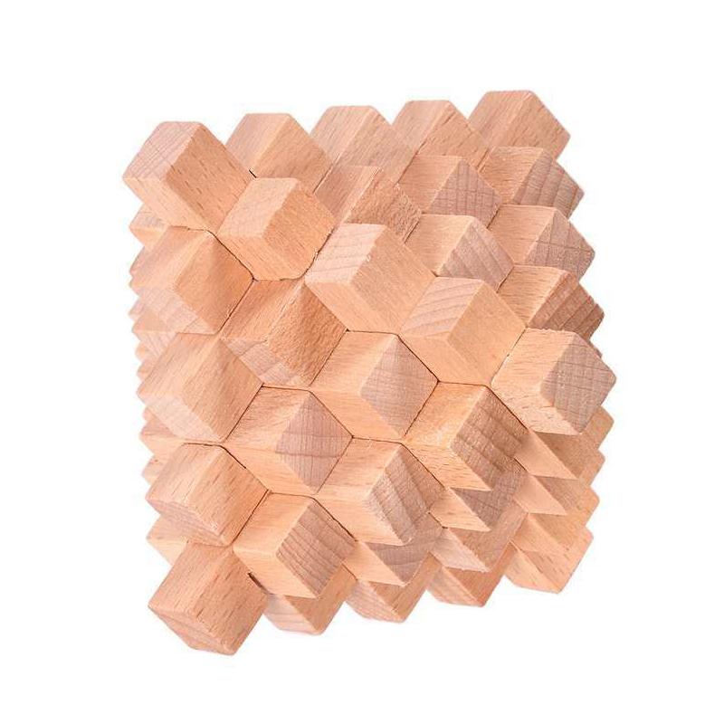 Wooden Brain Teaser Puzzles For Kids Adults Educational Toys IQ Challenge Pineapple Removing Assembling Intellectual Gifts