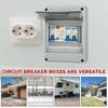 2 Way Consumer Unit Circuit Breaker Garage Consumer Unit Circuit Breaker Panel IP65 Anti-Leakage Fuse Box for Caravans Garages