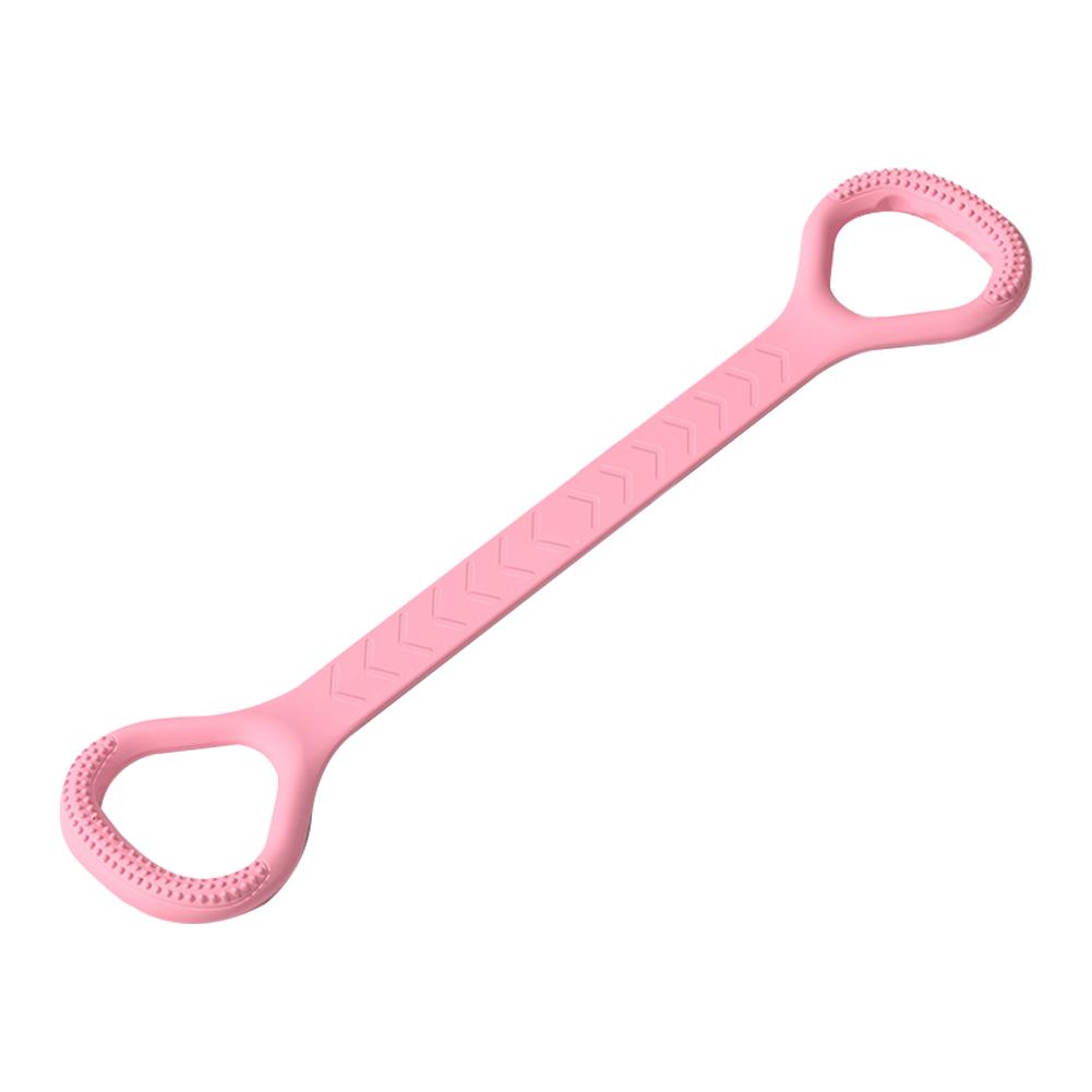 Silikonový posilovací pás ve tvaru osmičky na ruce, záda, ramena, lano na jógu a protahování, elastický posilovací pás