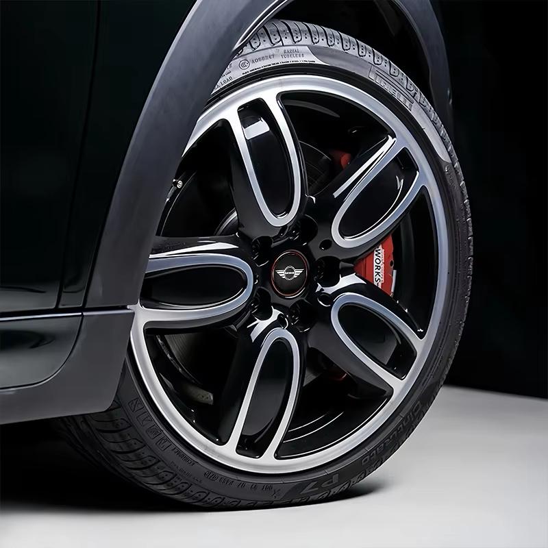 4Pcs Car Wheel Hub Center Metal Decals Sticker Accessories For Mini Cooper JCW Works F54 F55 F56 F57 F60 R50 R52 R53 R55 R56 R57 vhdsg88