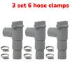 PVC Pool Filter Pump Adapter  32mm Ground Pool Adapter Leak Proof Replacement for Outdoor Equipment Parts