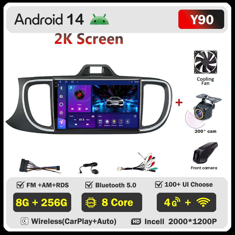 For KIA PEGAS 2018-2019 Car Radio Player Car Carplay Screen Autoradio Mirror Link Car Intelligent Systems Touch Screen DSP RDS