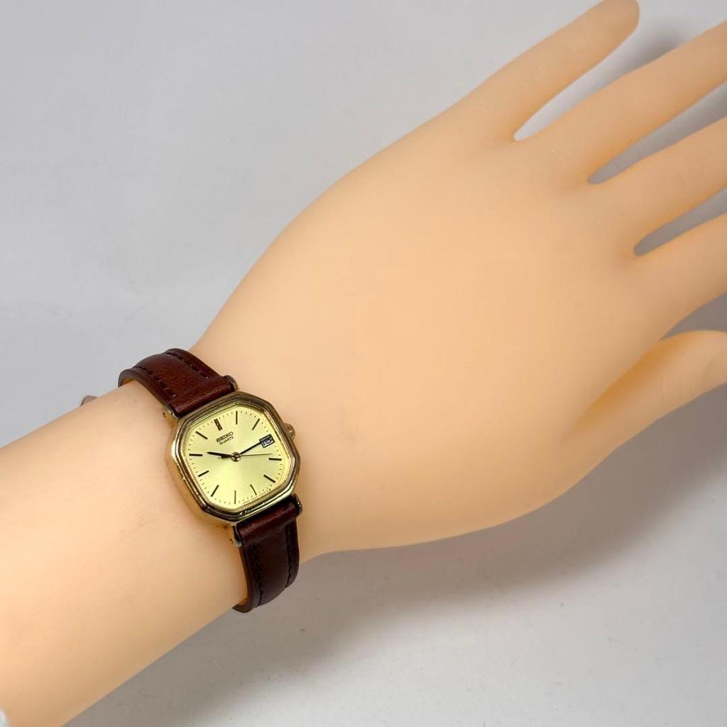 Used [Rare New Belt Working] Seiko Ladies Watch Octagon Date SGP