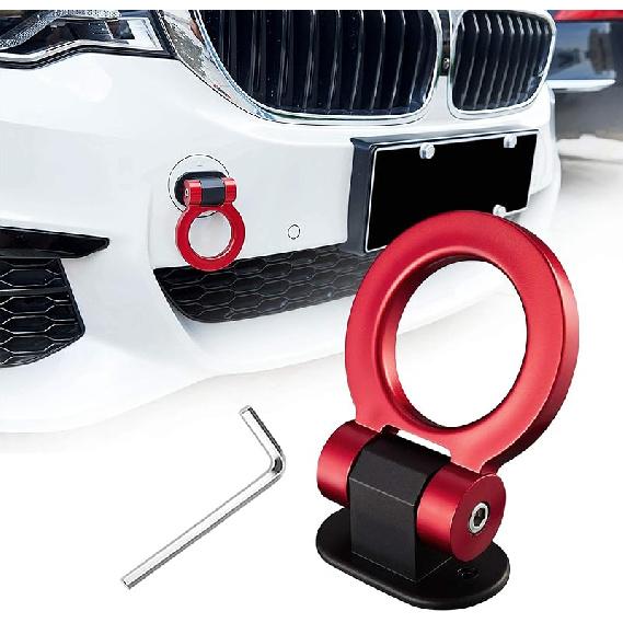 TOMALL Tow Hook Kit Red Car Decorations Sticker Car Decor Bumper For Auto Exterior Accessories (ONLY Decoration)