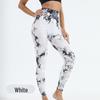 Dámske Joga Nohavice s Vysokým Pásom a Tie-Dye Vzorom - Broskyňové Zadky, Zdvíhajúce Boky, Trendy Fitness Oblečenie