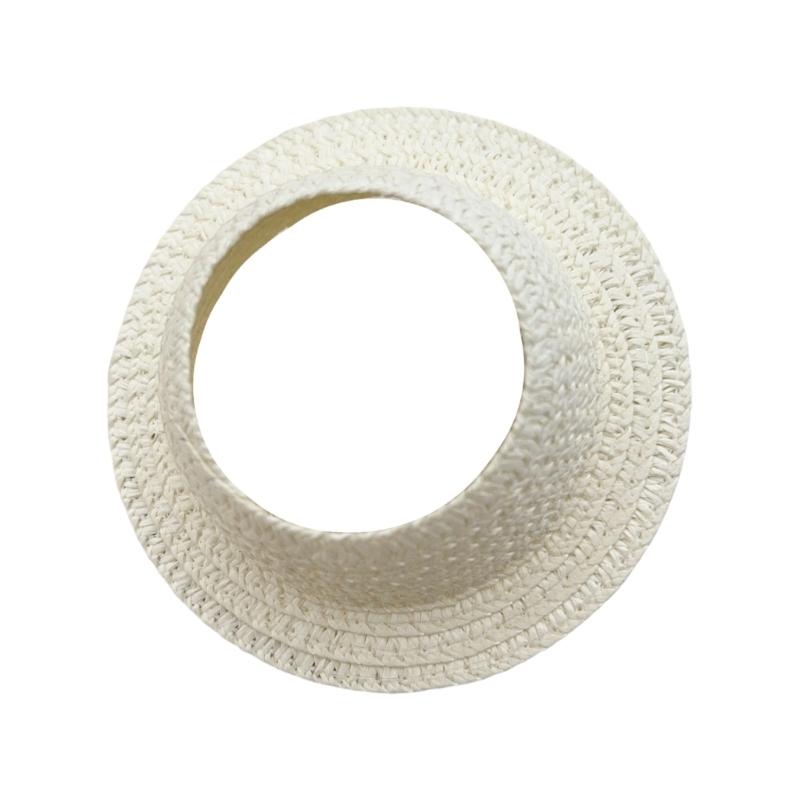 Elegant Woven Doll Accessory 17Cm Open Top Summer Hat Portable For Fashionable Outfit Pairing