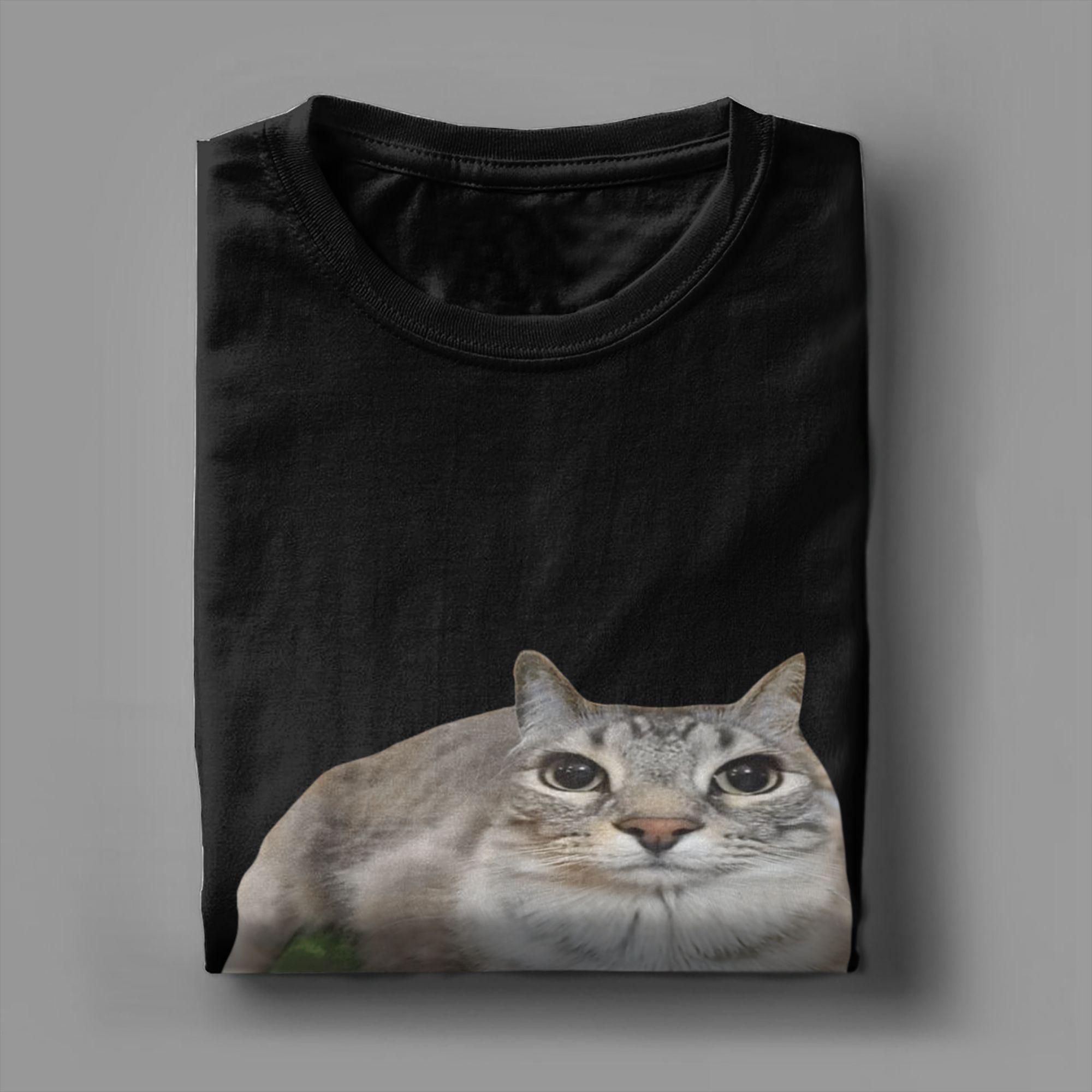 

Funny Cat MeMe T-Shirts Men Fashion Cotton Tee Shirt Round Collar Short Sleeve T Shirt Gift Idea Clothes - Men s Summer Cot... 5XL різнокольоровий