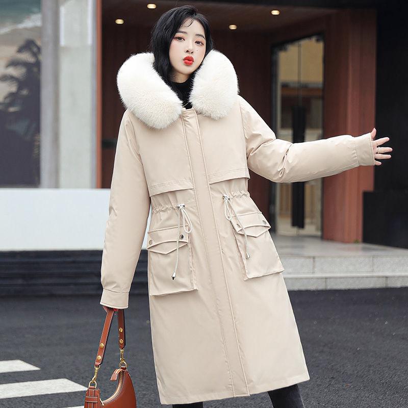 

Утолщенная зимняя куртка Паркер со съемной подкладкой и тремя стилями ношения L бежевый